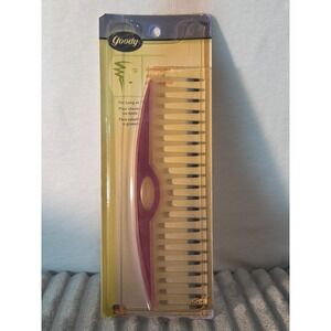 NOS Vtg Goody Wide Tooth Detangling Comb 2000 Color Dipped Purple 7" 51331